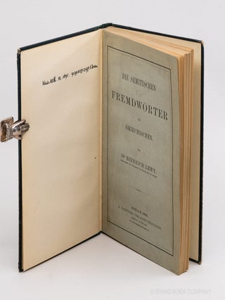 Die Semitischen Fremdwörter im Griechischen. HEINRICH LEWY