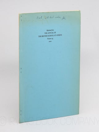 Thasos: The Topography of the Ancient City (Reprinted from The Annual of the British School at...