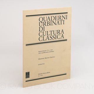 Quaderni Urbinati di Cultura Classica. Nuova serie 96, N. 3, 2010. Camilla and Cydippe: A Note on...