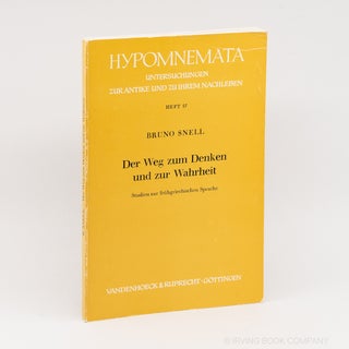 Der Weg zum Denken und zur Wahrheit: Studien zur frühgriechischen Sprache (Hypomnemata 57)....